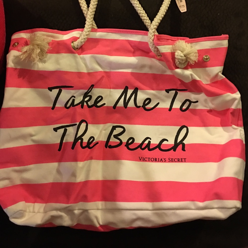 Victoria's Secret take me to the beach stripe Tote